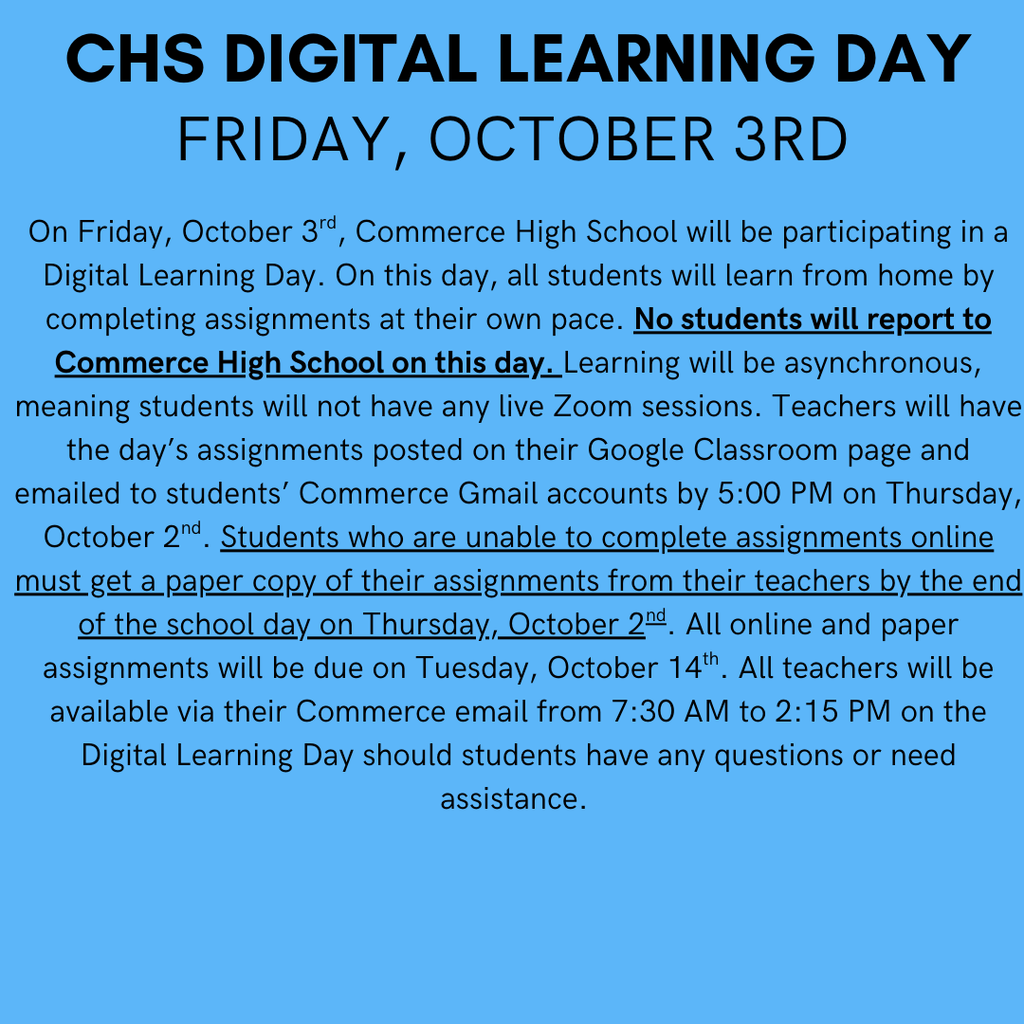 Digital Learning Day on October 3rd