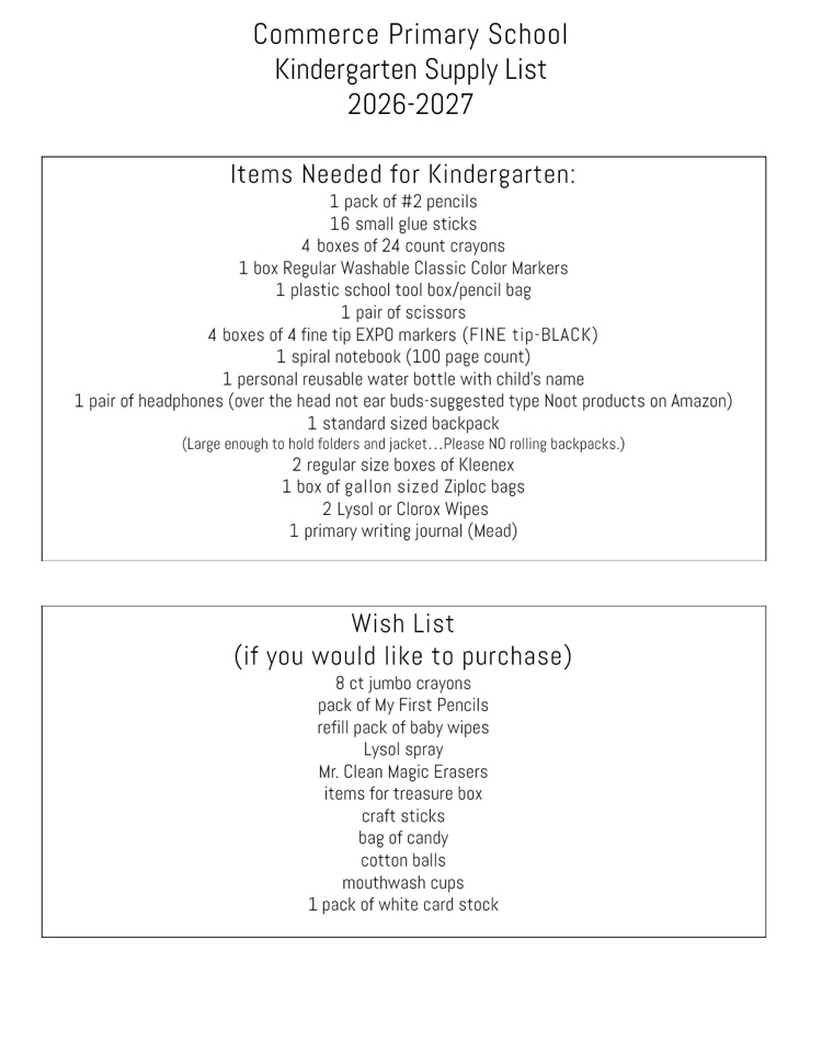 supply list 