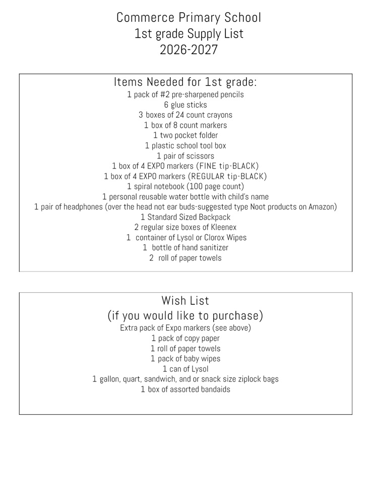 supply list 