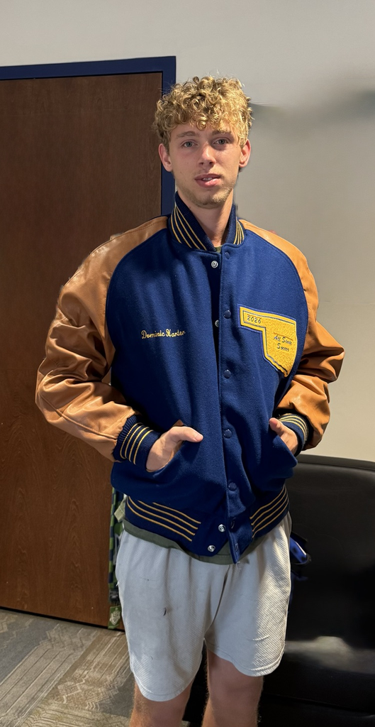 Dominic Harter with his All State Jacket