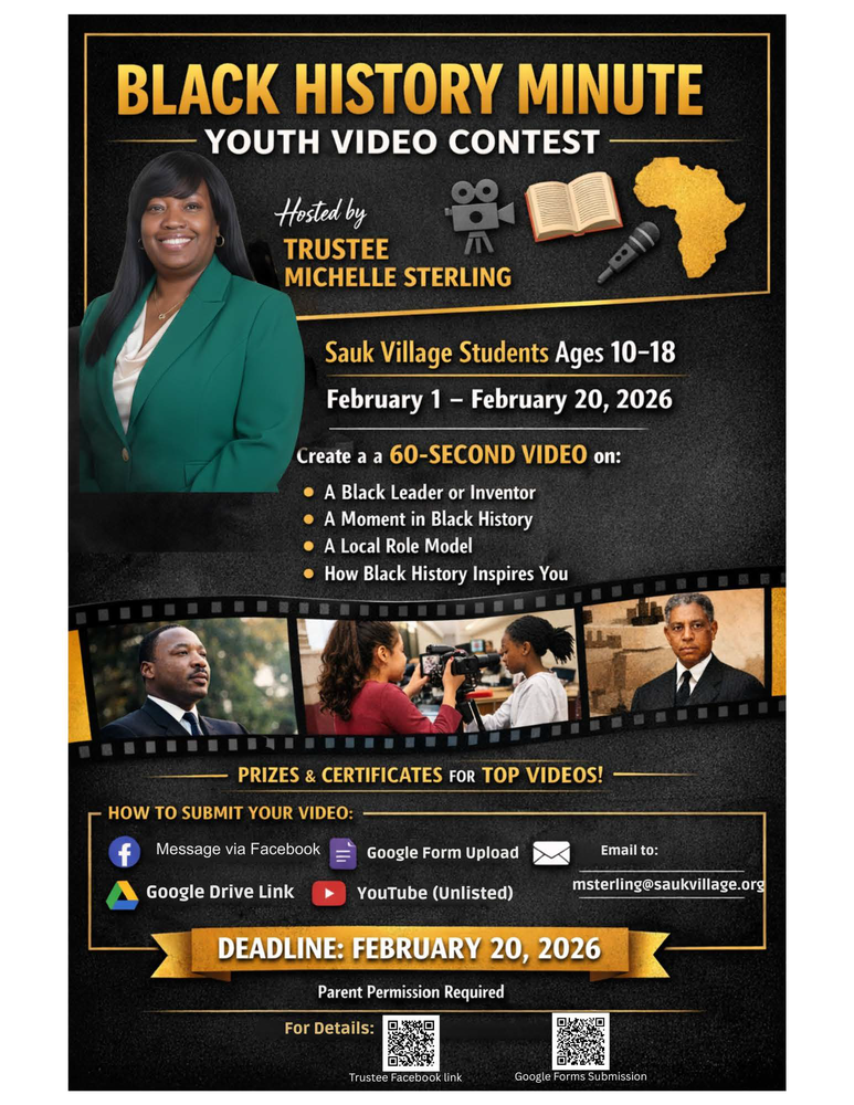 Flyer: Black History Minute Contest