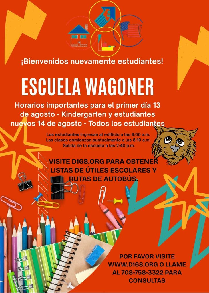 ¡Bienvenidos de nuevo a la escuela, familia del CCSD 168, para un increíble año escolar 2025-2026!