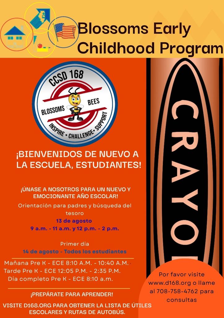 ¡Bienvenidos de nuevo a la escuela, familia del CCSD 168, para un increíble año escolar 2025-2026!
