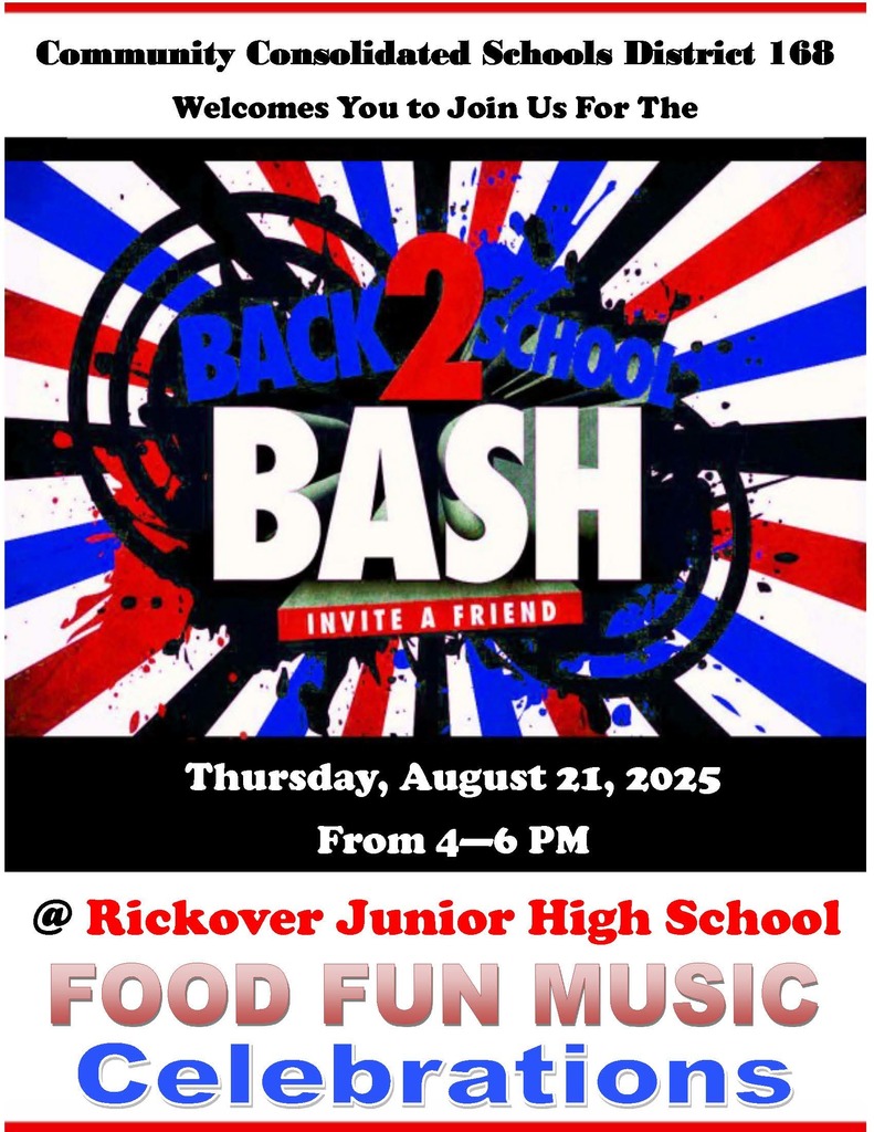 CCSD 168 Back to School Bash 2025-2026! All are Welcome!