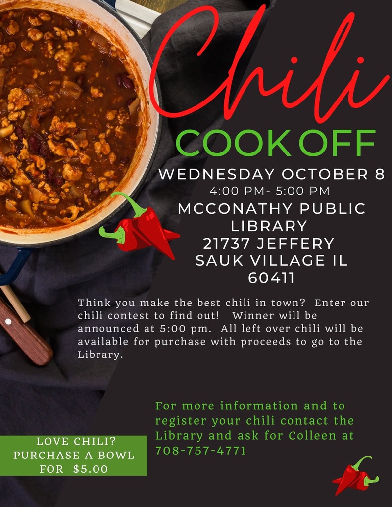 CCSD 168 Families invited to Chili Cook off.