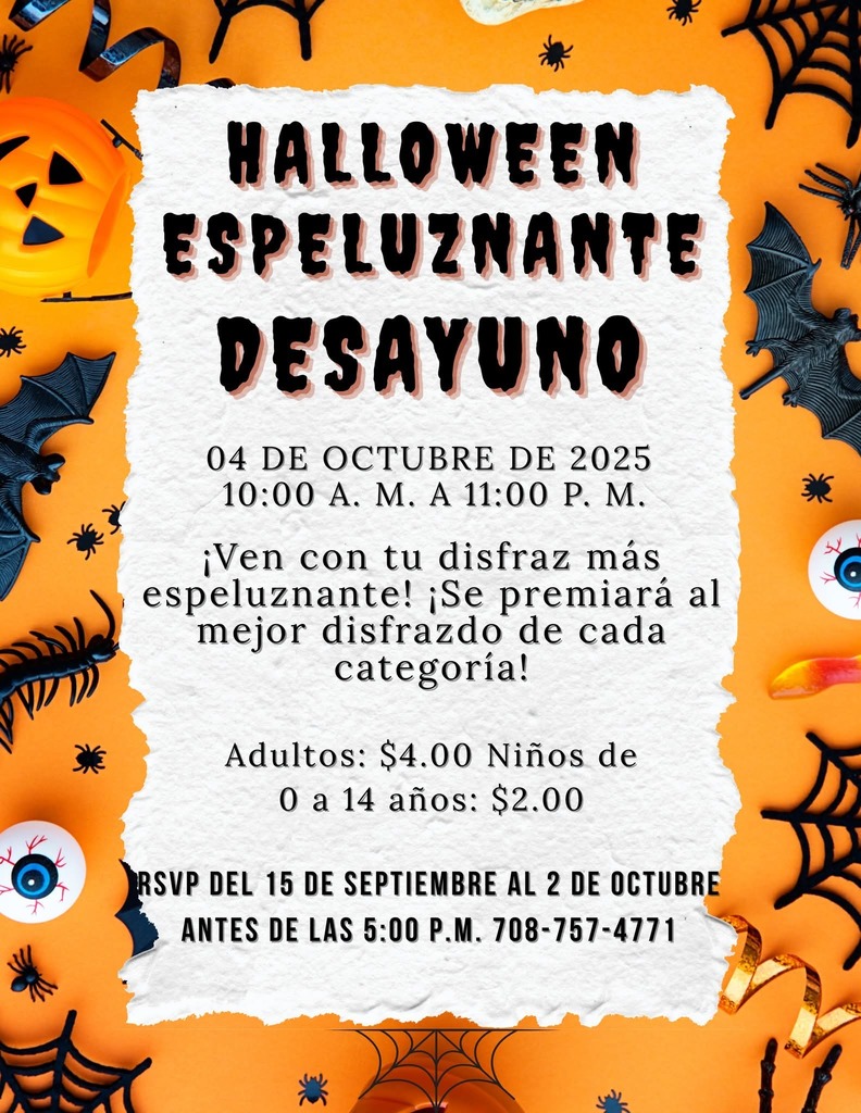 Familias del CCSD 168 invitadas al desayuno de Halloween.