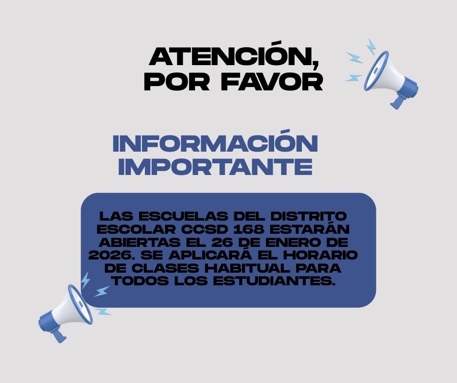 CCSD 168 Families Important information.