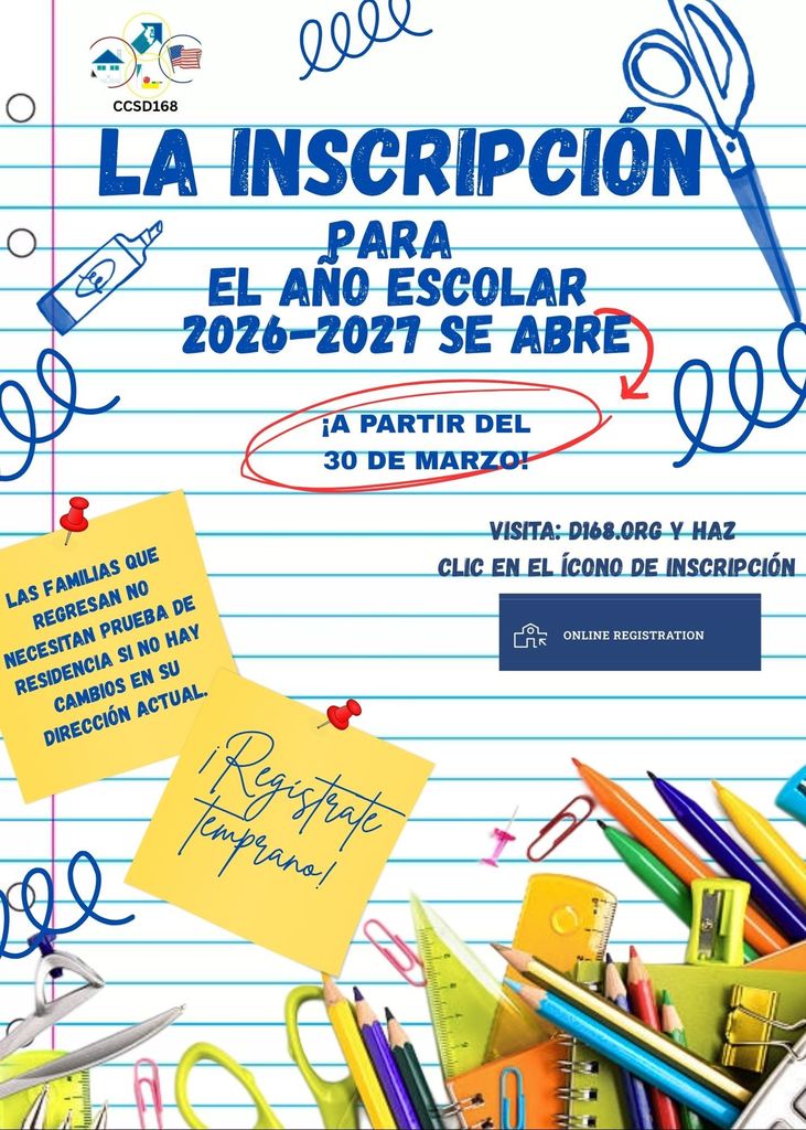 La inscripción para el año escolar 2026-2027 abre el 30 de marzo.