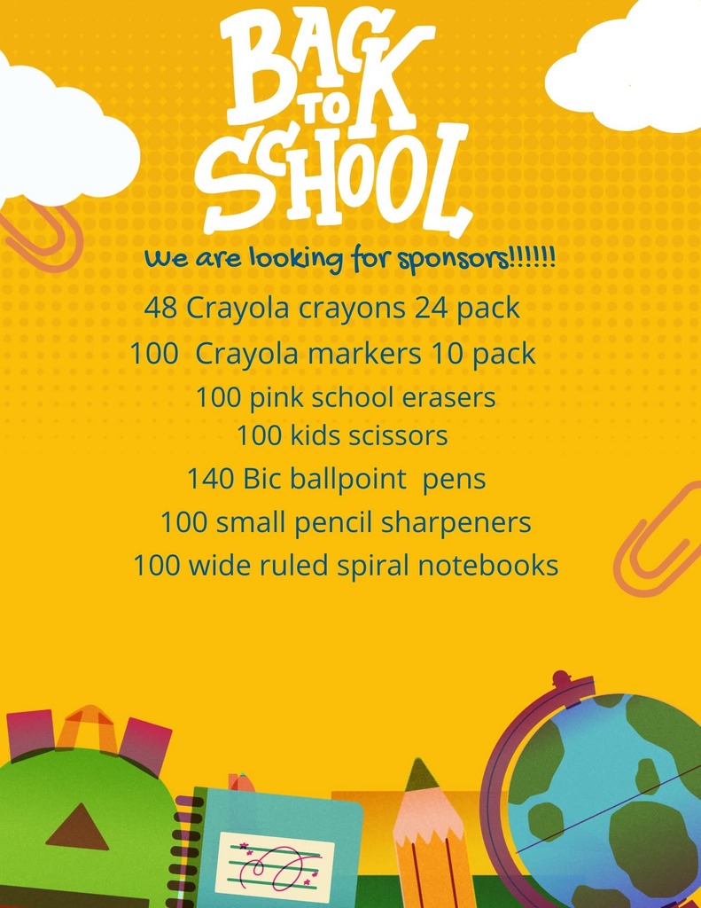 Mcconathy Public Library   It's that time of year again!  We are getting ready for our Back to school bash!  We are in the process of collecting donations for this event.  Please see our amazon wish list and our list below for needed items.  