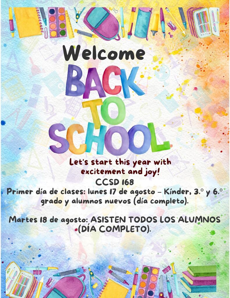 El CCSD 160 da la bienvenida a los estudiantes al regreso a clases.