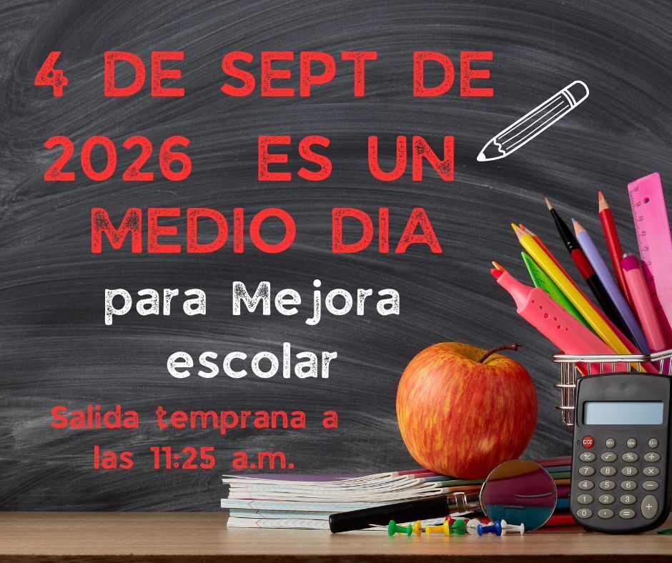 CCSD 168: Día de Mejora Escolar (SIP) – Salida a las 11:25 a. m.