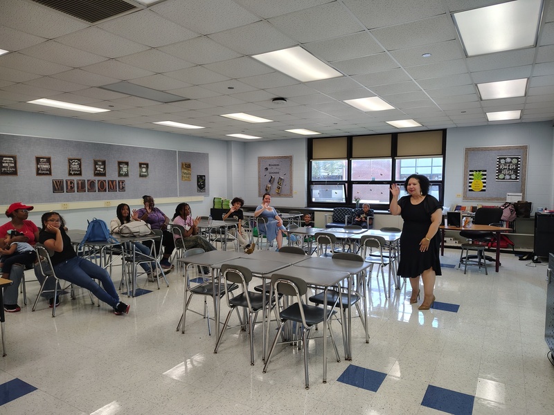 Ms. Moore at Open House