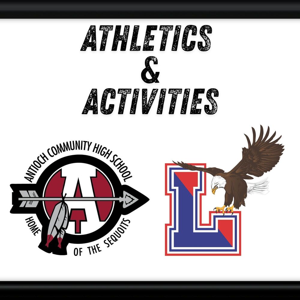 Reads Atheltics and Activities with the Antioch Sequoit and Lakes Eagles Logos