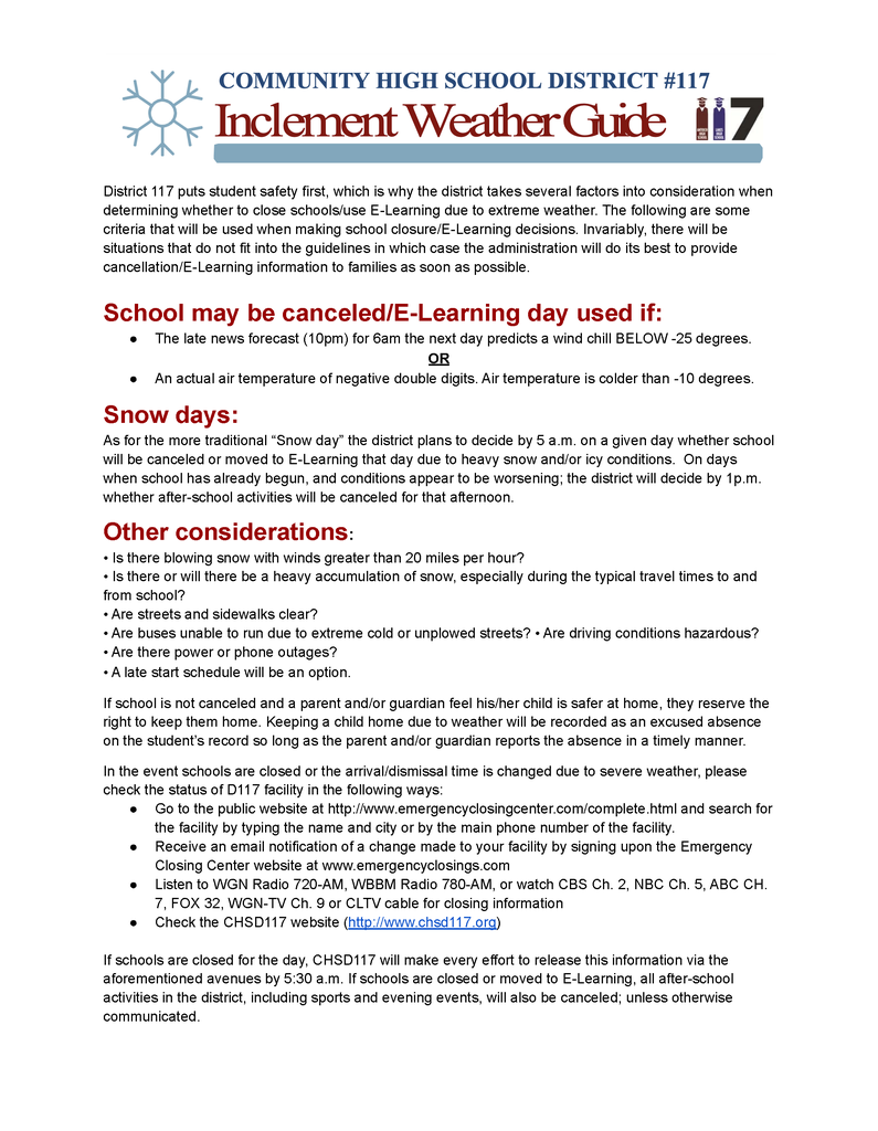 Inclement Weather Guide