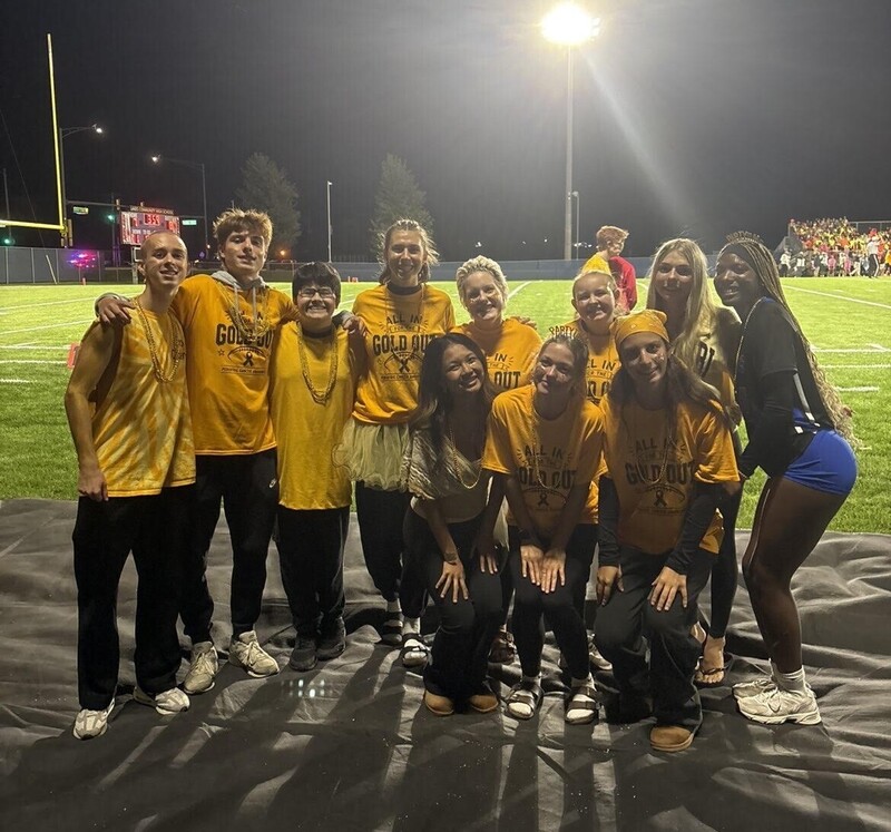 Group of High School Studnets in Yellow gold Clothes