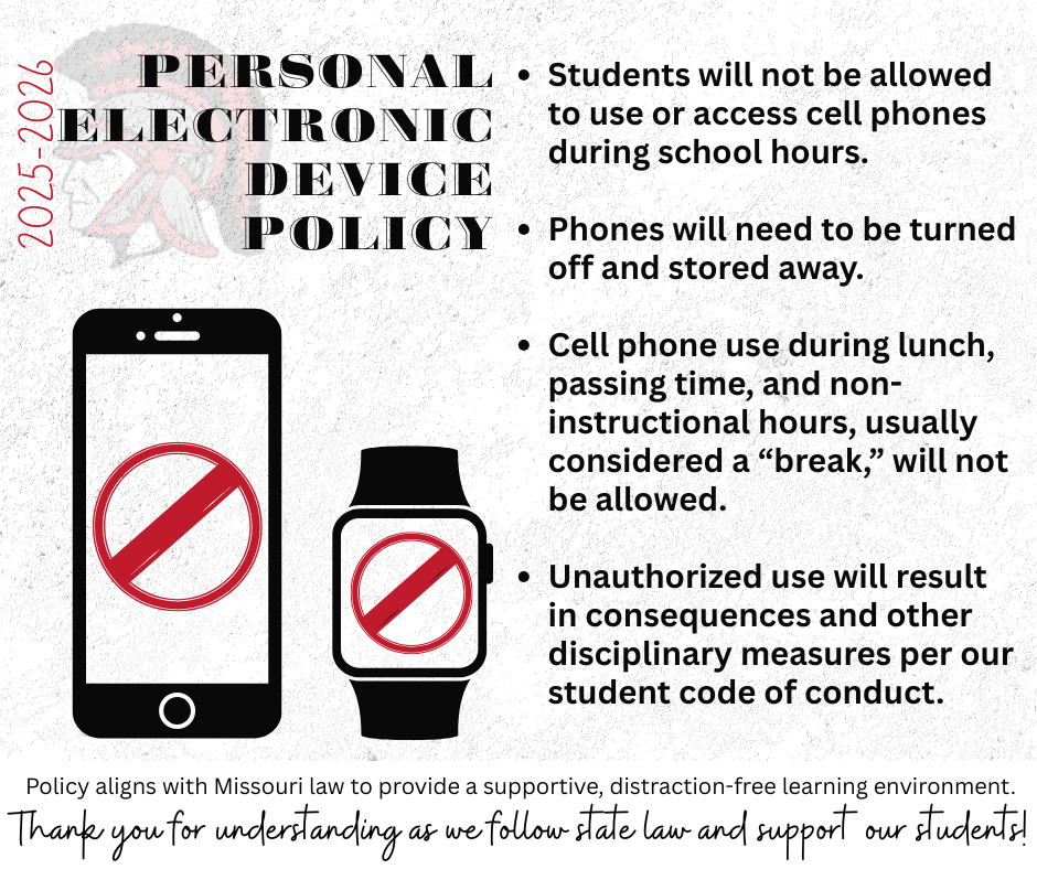 Attention Parents and Students! As we prepare for the 2025-26 school year, we want to inform you about some important changes! Due to Senate Bill 68, a new Cell Phone & Personal Device Policy will be implemented starting on Day 1 of school. You can find the complete policies for Elementary and MS/HS here: https://5il.co/3ncq4. They are also available in our handbooks and on our homepage.