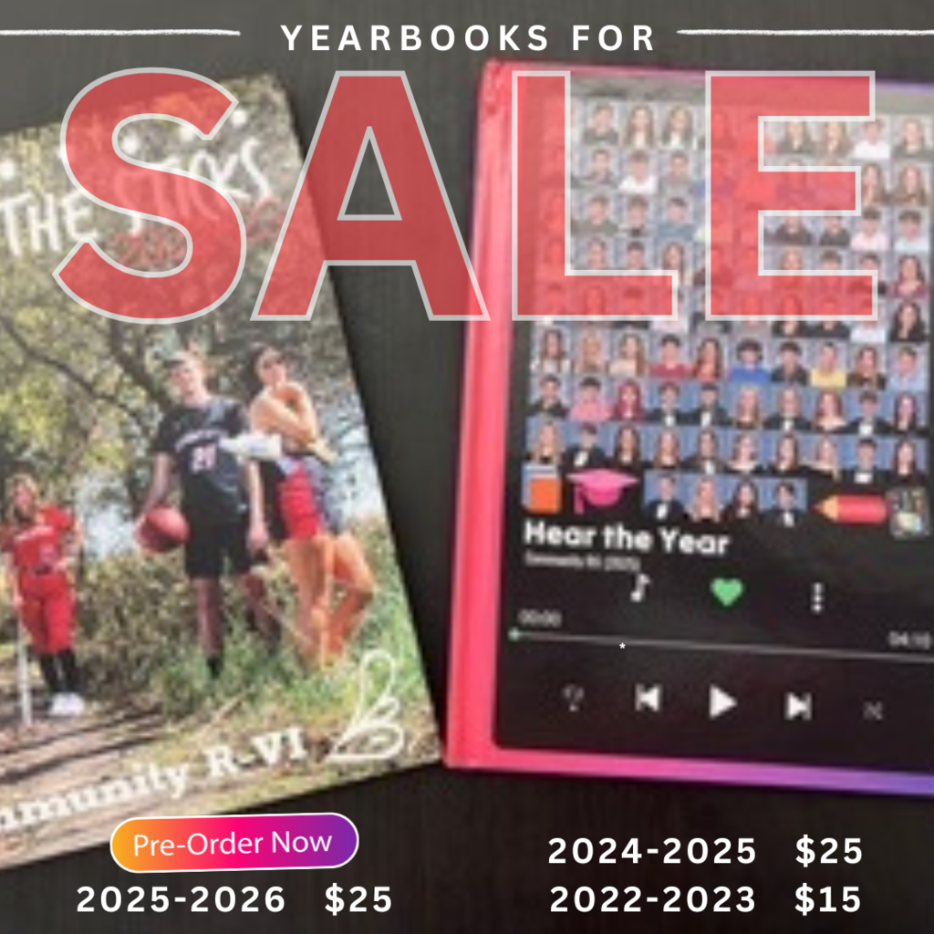 Missed out on last year's yearbook? Don't worry! Mrs. McCurdy has them for sale! Plus, preorders for the 2025-2026 yearbook are now open! Contact mccurdy@cr6.net to purchase your copy! 
