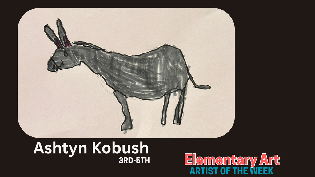Each week, artists are selected as the Artist of the Week for their amazing artwork.  At the end of each month an Artist of the Month is selected for K-2nd grade, 3rd-5th grade, Middle School and High School. Congratulations to all of these amazing artists! 