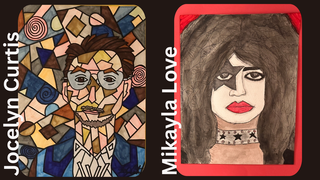 Each week, artists are selected as the Artist of the Week for their artwork. At the end of each month, an Artist of the Month is chosen for K-2nd grades, 3rd-5th grades, Middle School, and High School. Congratulations to the high school artists!