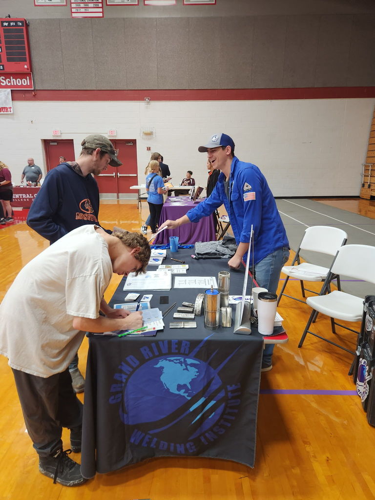 Juniors and Seniors enjoyed their visit to the Career Fair today at Mexico High School.  