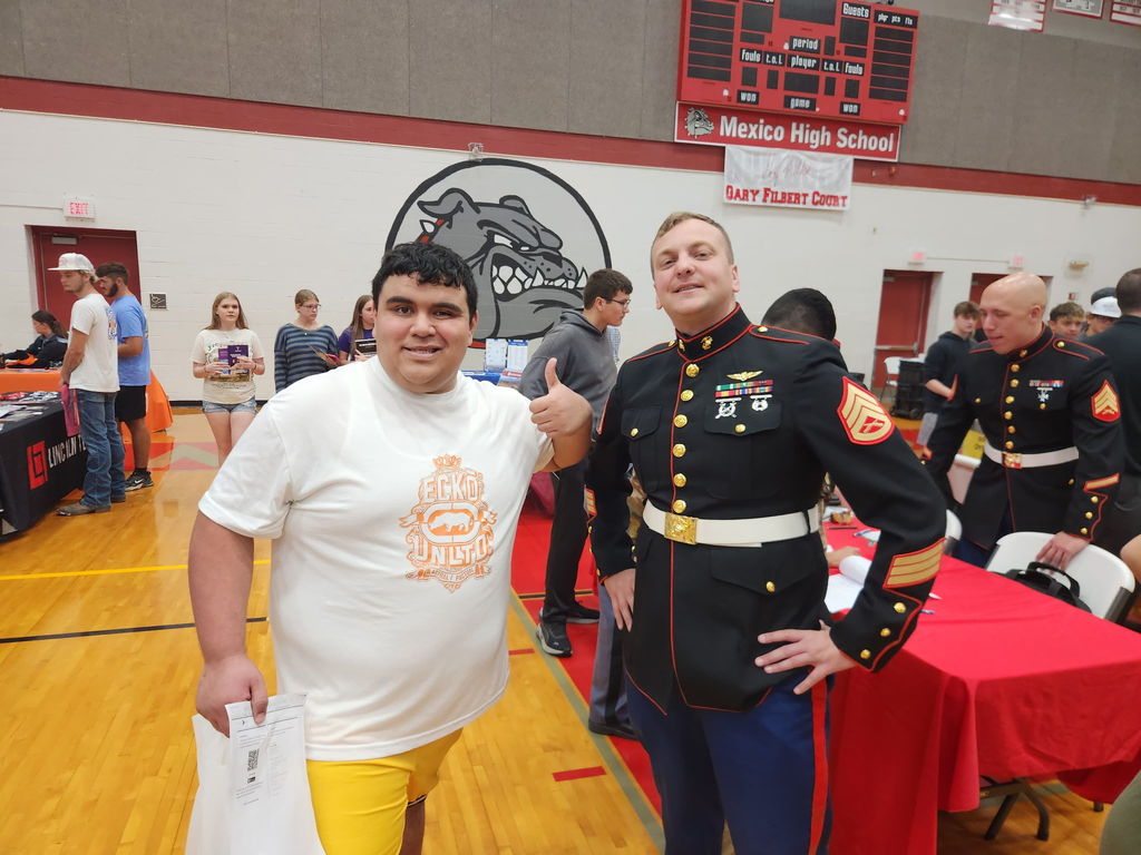Juniors and Seniors enjoyed their visit to the Career Fair today at Mexico High School.  
