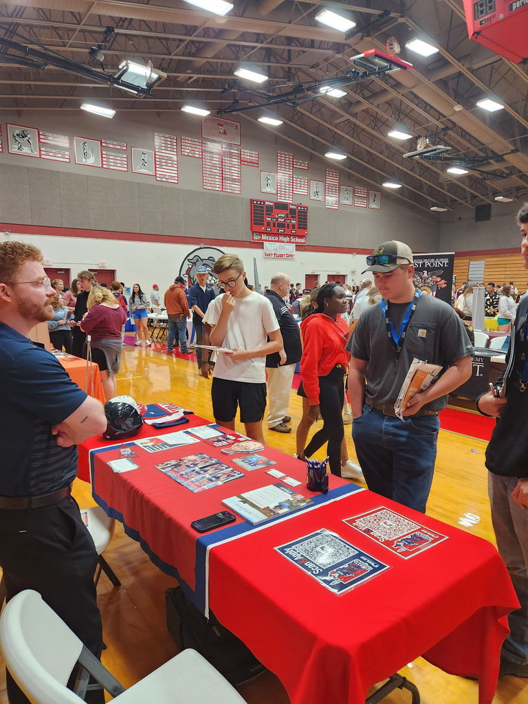 Juniors and Seniors enjoyed their visit to the Career Fair today at Mexico High School.  