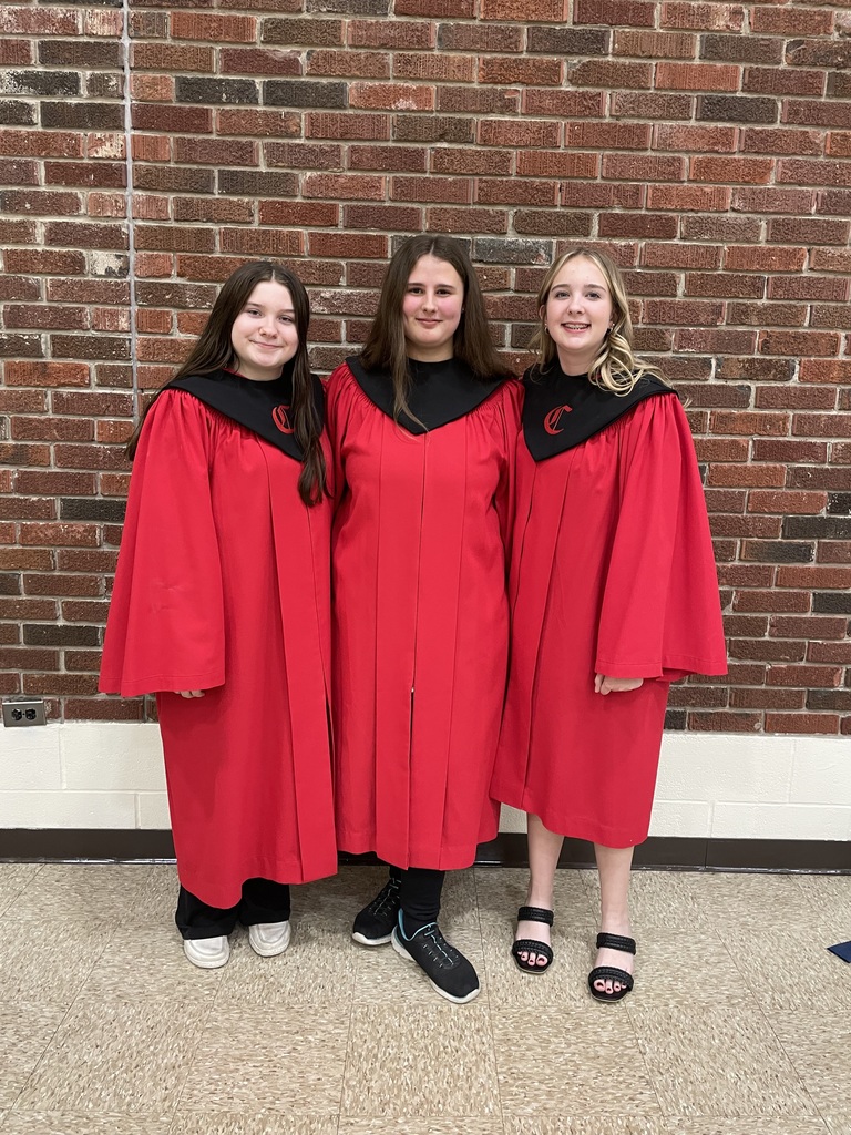 What an incredible day for Sierra Dawson, Kayleigh Rosol, and Hailey Schmidt as they represented Community R-6 at the Conference Choir in Glasgow, MO, on Wednesday! After a full day of rehearsing, they performed five songs at the evening concert. They sounded great and we couldn't be prouder of them!