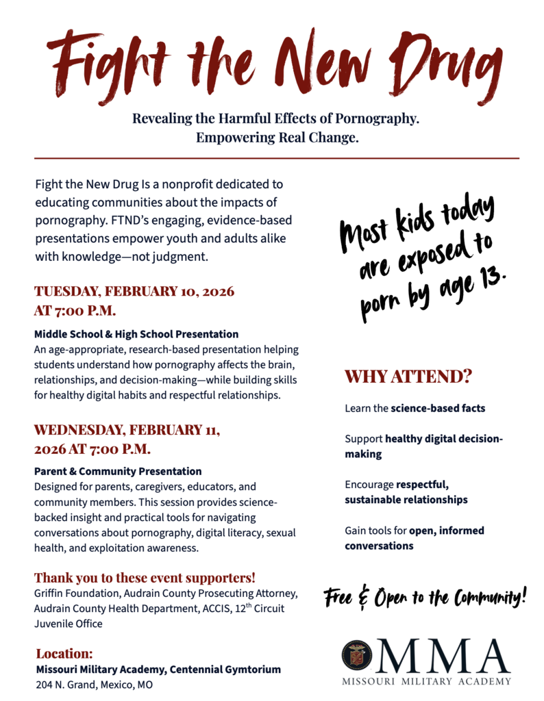 Free presentation open to the public on February 10 and 11 at MMA in Mexico.  Fight the New Drug