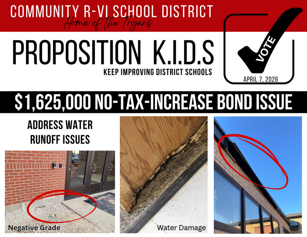 The Problem: Water Ingress & Foundation Risk Currently, the Agricultural Science building entrance suffers from a "perfect storm" of drainage issues during heavy rainfall: Inadequate Capacity: Existing gutters cannot keep up with high-volume rain. Poor Grading: The ground slope currently directs water toward the doors rather than away. Active Damage: Water is already entering the facility, damaging interior finishes and threatening the structural integrity of the foundation.  The 3-Step Solution for Longevity To ensure this facility remains a viable asset for decades, Proposition K.I.D.S. includes a comprehensive water management overhaul: 1-High-Capacity Guttering: Upgrading gutters and downspouts to handle "100-year storm" levels of rainfall, preventing the initial overflow. 2-Permanent Entryway Awning: This provides a physical shield for the doors and redirects water flow away from the flat-grade zones. 3-Strategic Concrete Grading: We will pour a new concrete apron designed to shed water at least 10 feet away from the building. This is the gold standard for protecting a concrete slab and foundation from shifting or cracking.  Invest Now - Save Later While these updates will certainly improve the building's appearance, this is not a cosmetic project. This is a critical infrastructure repair designed to: Stop Interior Damage: Prevent the constant cycle of repairing drywall, flooring, and equipment. Avert Foundation Failure: Avoid a future multi-million dollar repair bill for a settled or cracked foundation. Improve Safety: Eliminate the "unmanageable flow" and pooling at the entrance that creates slip-and-fall hazards for students and staff.  If you have any questions, please feel free to contact Mr. Harter at charter@cr6.net or call the school at 855-708-7567.