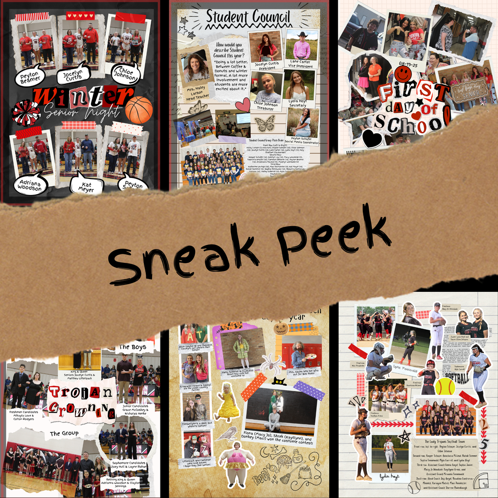 MS/HS YEARBOOKS ARE ON SALE Sneak peek drop!! The yearbook class has been working hard all year to capture the memories, moments, and energy of this school year so you can look back on it forever. From games and events to clubs, friends, and everything in between, this book is packed with what made this year unforgettable. $25 sent to Mrs. McCurdy at school reserves your copy! Reserve NOW because copies are limited, and if you don’t reserve one, you may not get one later!