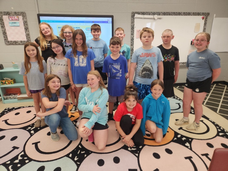 4th grade  wearing blue for Keaton