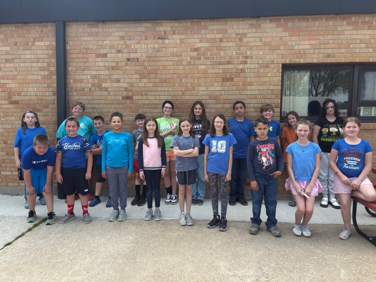 5th grade wearing blue for Keaton