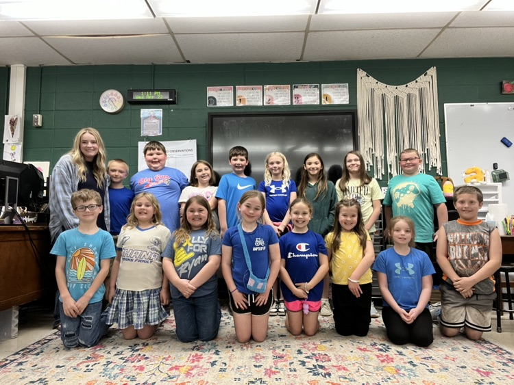 3rd grade wearing blue for Keaton