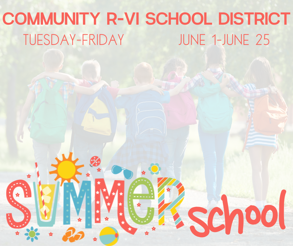 Reminder: Summer school enrollment forms were sent home. To ensure placement, please return completed forms by May 8. If you need additional details about program offerings or schedules, contact the school office. Summer school is Tuesday through Friday, June 1-25.