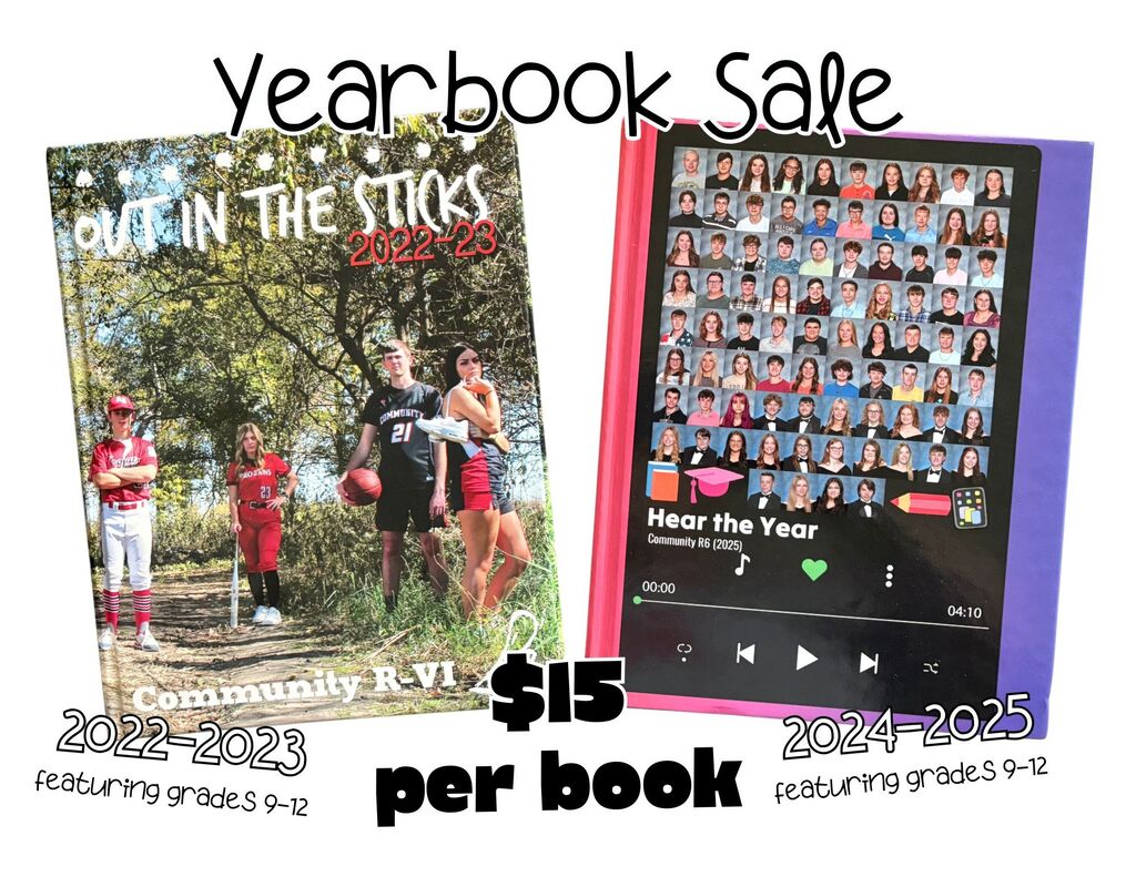 Yearbooks are ready for pickup! If you preordered a 2025-2026 MS/HS Yearbook, it will be available for pickup at the open house (August 20, 5:30-6:30 p.m.). If you missed preordering, we have a limited number of copies available for sale. Also, don’t miss out on preordering your yearbook for this year. The yearbook class will be working all year on making these amazing! If you have any questions, contact Mrs. McCurdy.