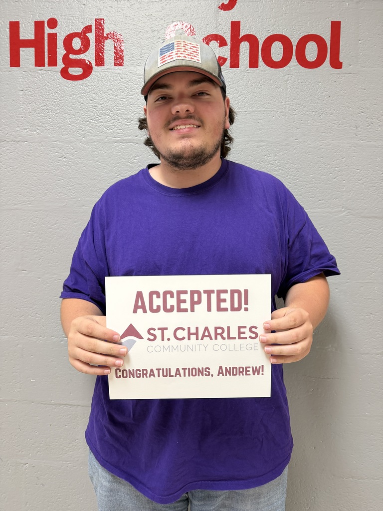 RootEd and Mrs. Larson would love to congratulate Andrew Poindexter (St. Charles Community College) and Grace Welch (Ozarks Technical Community College) on their acceptance to college! We look forward to seeing both of you shine!
