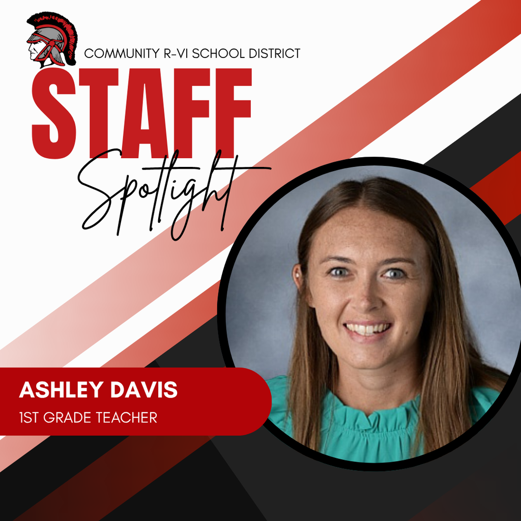 Congratulations to the Staff of the Month for October! Ashley Davis, 1st grade teacher