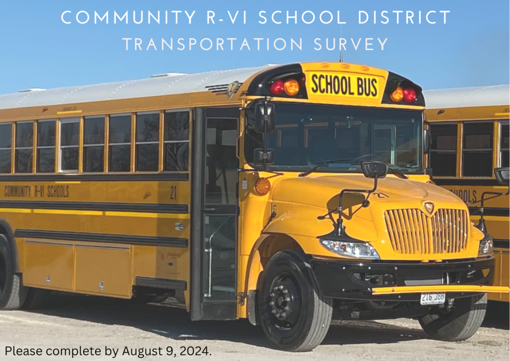 If your student will need bus transportation for the 2024-2025 school year, please fill out the following form by August 9. https://forms.gle/vESU74PU7f81LUWK8 Thank you!