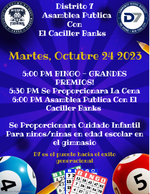 Distrito 7 Asamblea Publica con El Caciller Banks