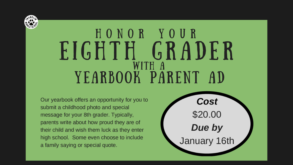 8th grade yearbook ad