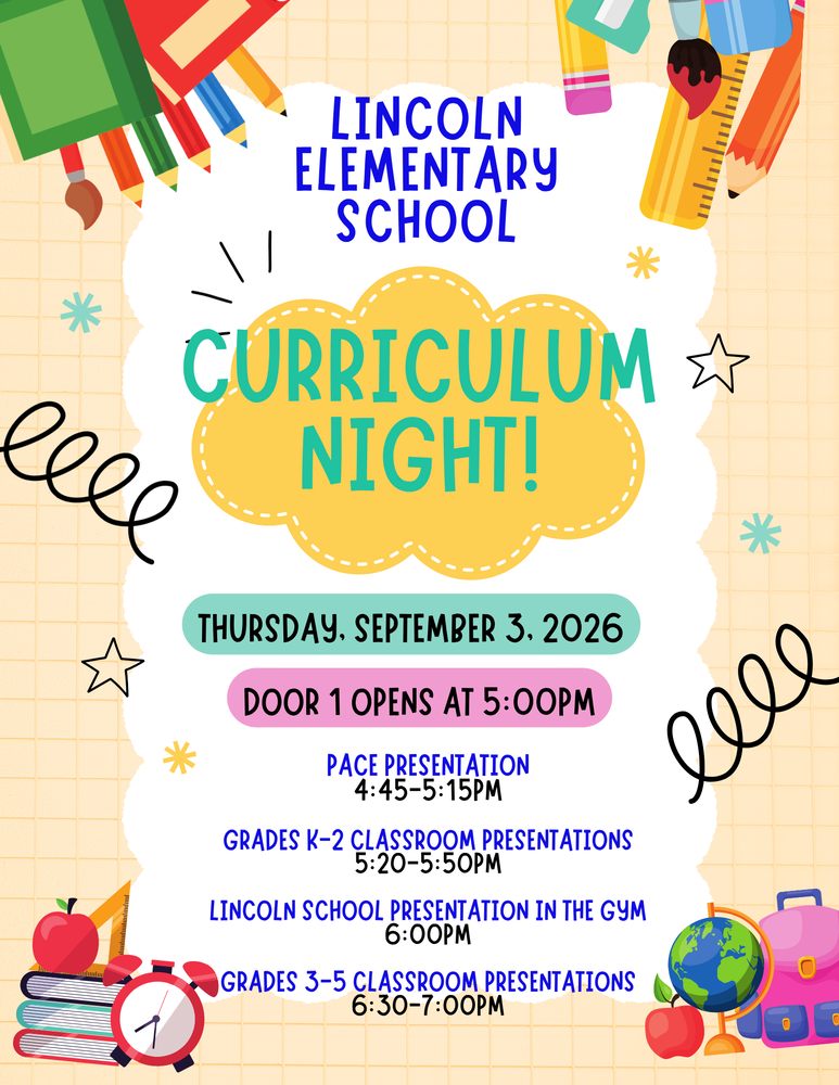 Curriculum Night 9/3/2026