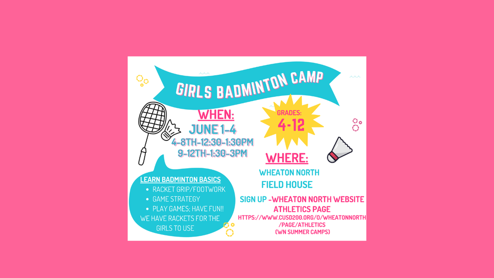 WNHS Badminton Camp