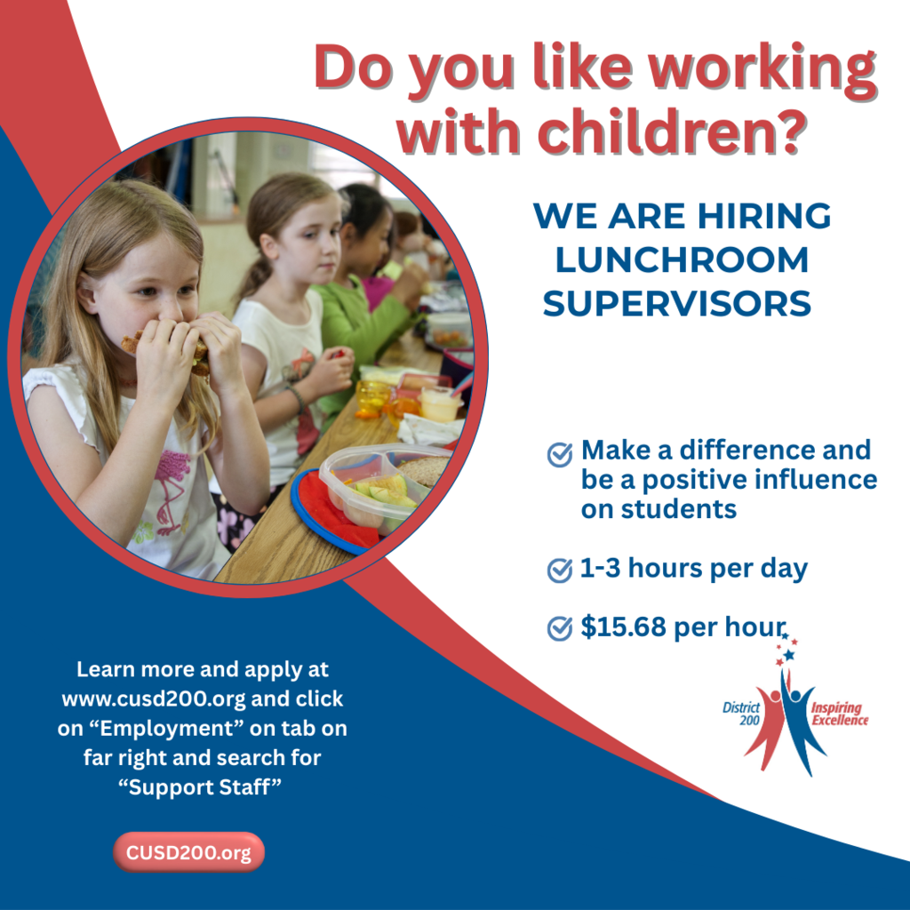 Helped wanted lunch supervisors