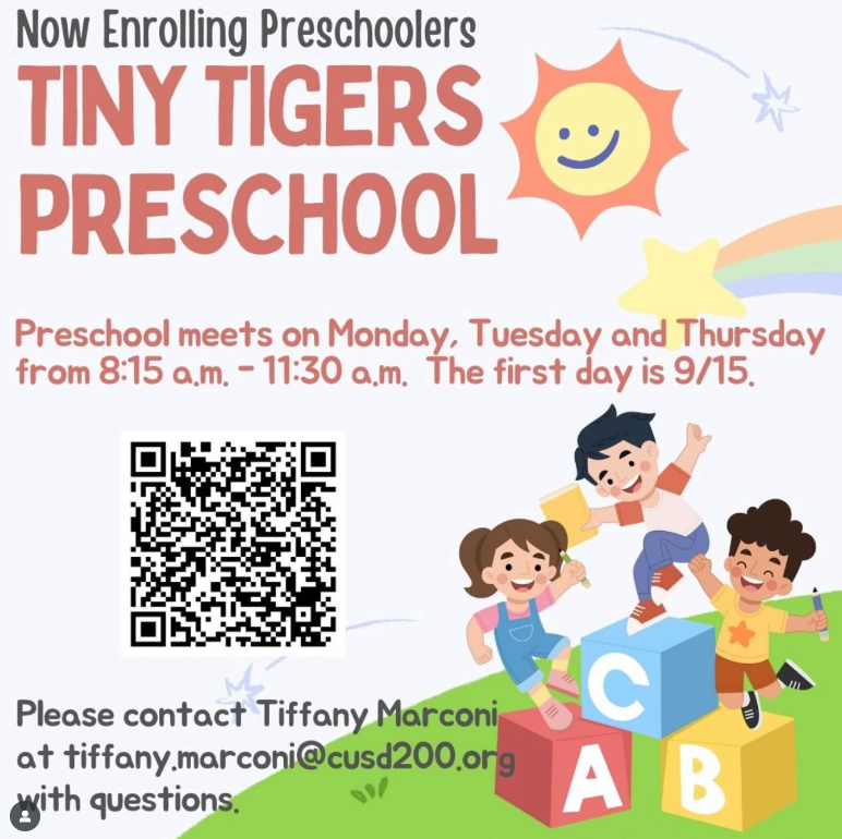 tiny tigers preschool flyer