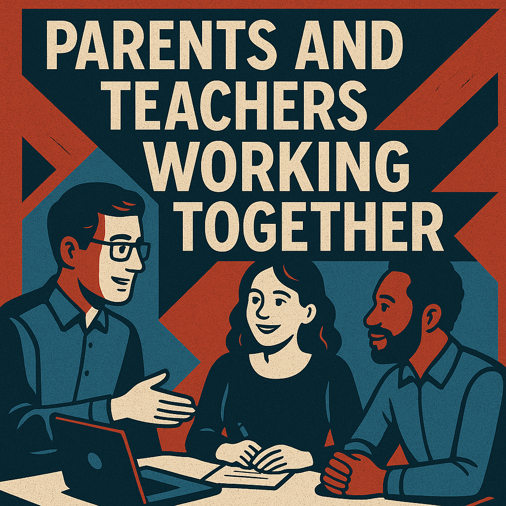 graphic of parents and teacher