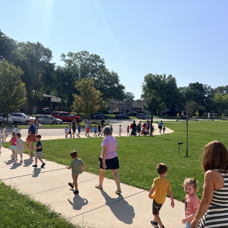staff and students leaving building