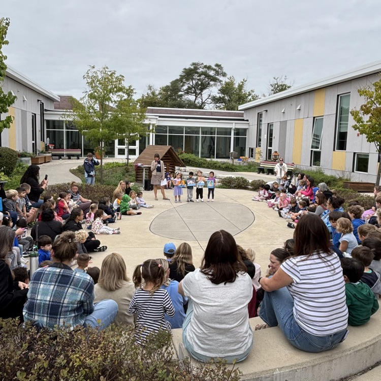Reading in the courtyard