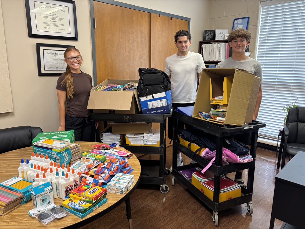 Donated school supplies 1