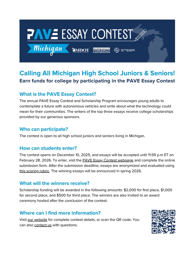PAVE Essay Contest 11-12th