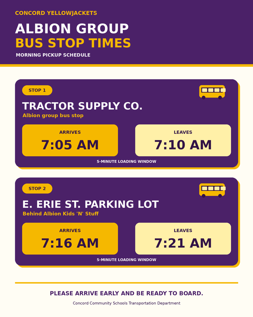bus stop times